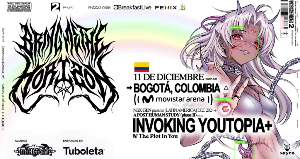 Bring Me The Horizon a Bogotá concierto colombia diciembre 2024  Movistar Arena tu boleta knotfest metalcore deathcore